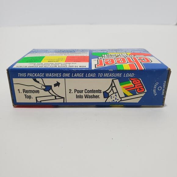 Cheer With Color Guard Bleach Laundry Detergent SAMPLE SIZE 1990s Old Stock Full - Picture 5 of 8